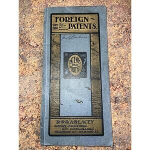 Rare-Foreign Patents That Protects- R.S & A.B Lacey 1904.  Advice for inventors